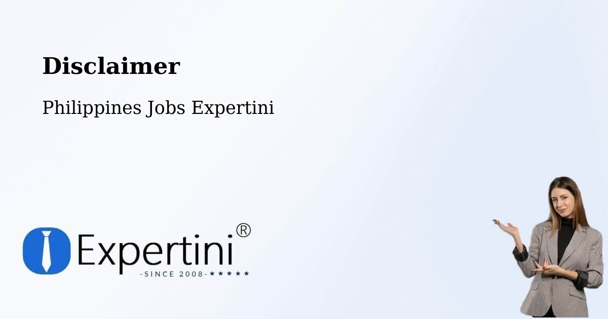 Disclaimer – Beberon - Philippines Jobs Expertini