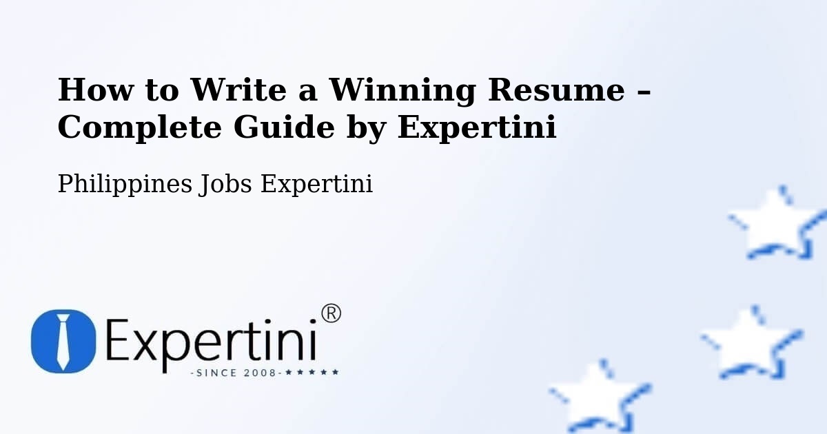 Resume Writing Guide for Job Seekers – Beberon - Beberon, Philippines Jobs Expertini